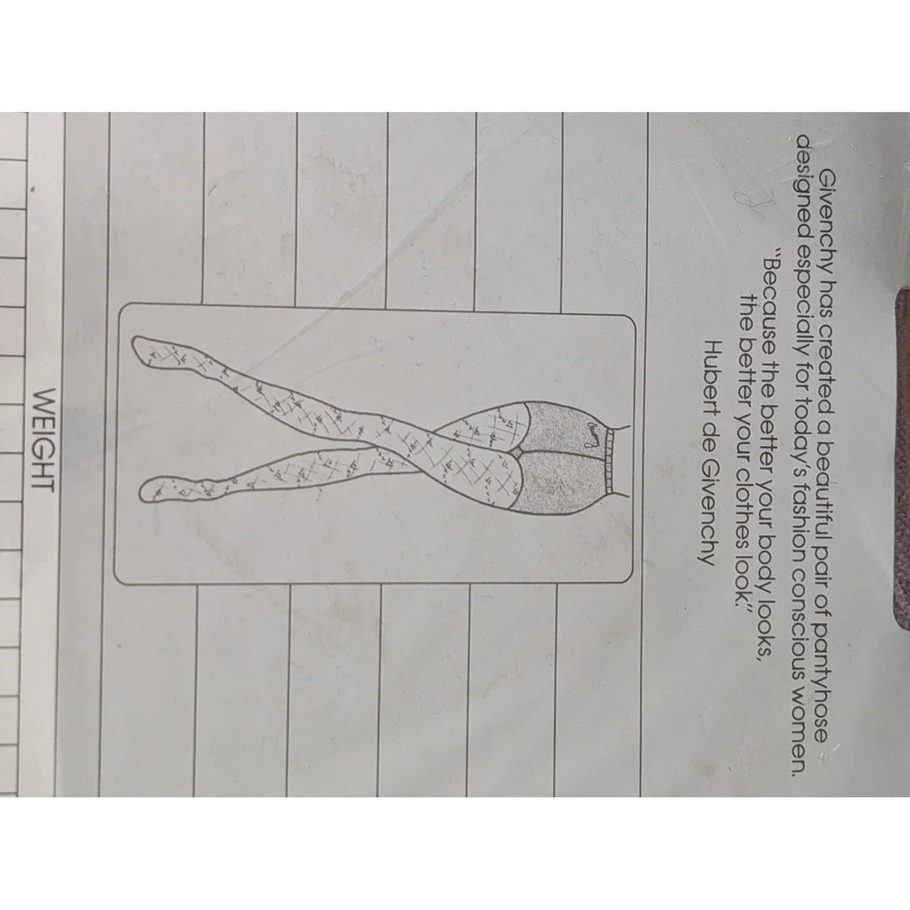 Vintage Givenchy Lyrique Pantyhose Rose Quartz Size B Sandalfoot 1984 NOS‎